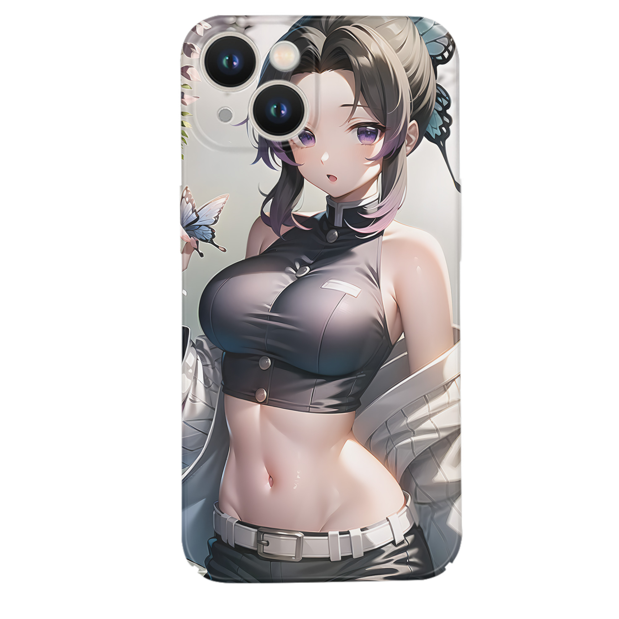 （画像用） 鬼滅の刃（きめつのやいば）蟲柱-胡蝶 しのぶ／こちょう しのぶ Kochou Shinobu 【iPhone 14シリーズ対応】ハードケース